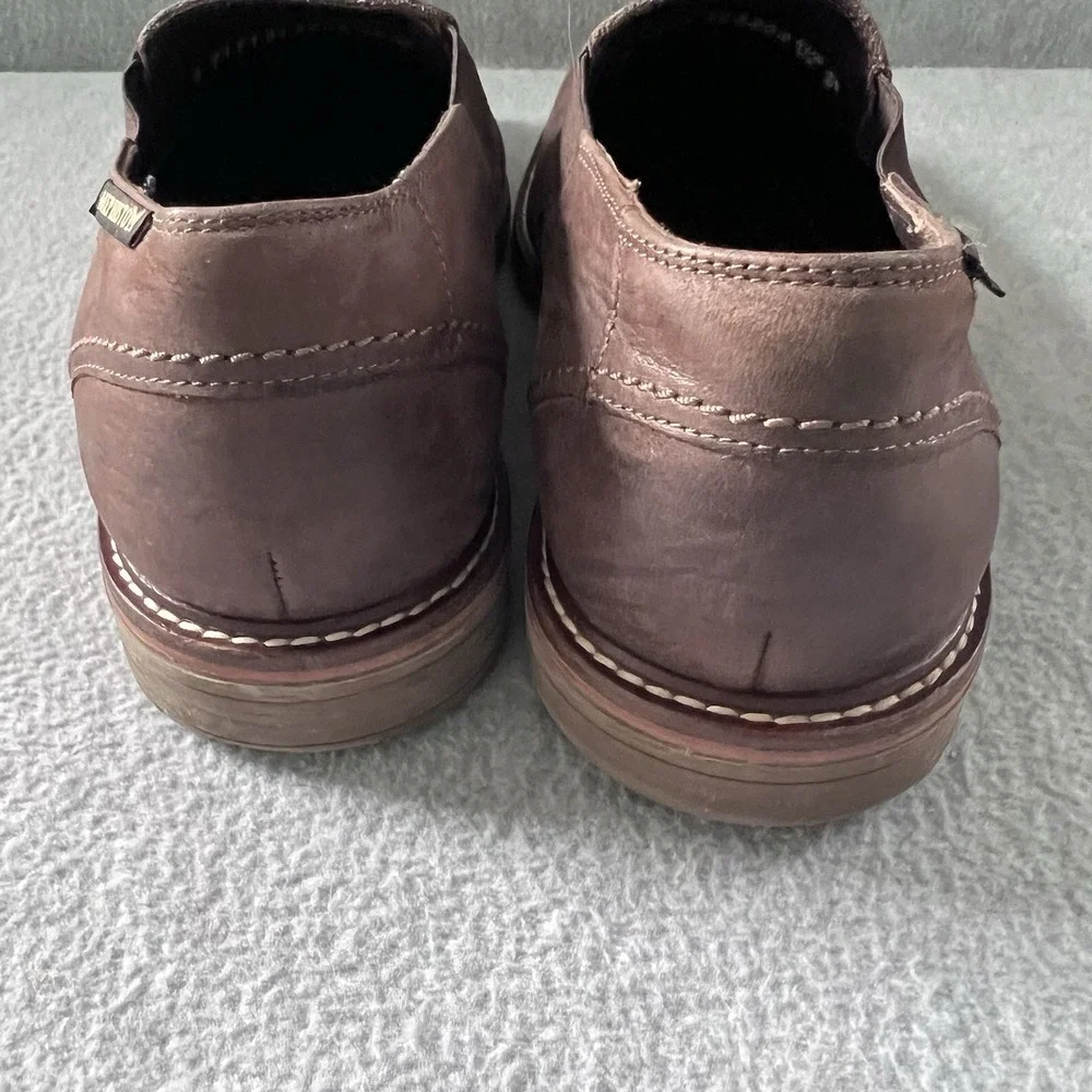 MEPHISTO Men's SIZE 9 Brown‎ Leather Slip Ons Loafers Dress Shoes Shock Absorber